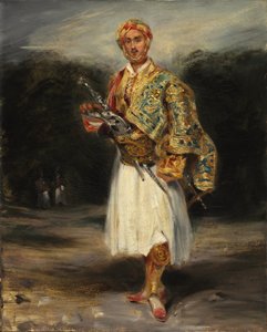 Kreivi Demetrius de Palatiano Suliotin puvussa, ei päivätty (öljy kankaalle). tekijältä Ferdinand Victor Eugene Delacroix