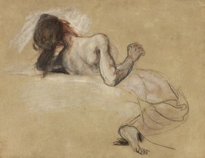 Hiipivä nainen, 1827 tekijältä Ferdinand Victor Eugene Delacroix