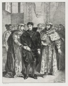 Hamlet, 1834. tekijältä Ferdinand Victor Eugene Delacroix