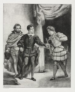 Hamlet: Hamlet ja Guildenstern, 1834. tekijältä Ferdinand Victor Eugene Delacroix