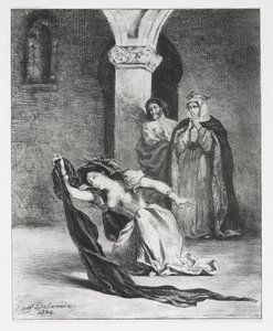 Hamlet: Ophelian laulu, 1834. tekijältä Ferdinand Victor Eugene Delacroix
