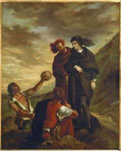 Hamlet ja Horatio kirkkomaalla ... tekijältä Ferdinand Victor Eugene Delacroix