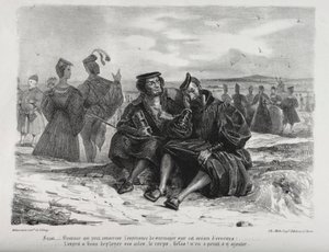 Kuvituksia Faustille: Faust ja Wagner, 1828. tekijältä Ferdinand Victor Eugene Delacroix
