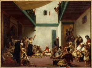 Juutalaiset häät Marokossa. Eugene Delacroix (1798-1863) maalaus tekijältä Ferdinand Victor Eugene Delacroix