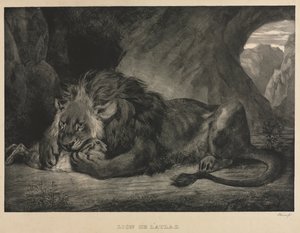 Atlas-leijona, 1829. tekijältä Ferdinand Victor Eugene Delacroix