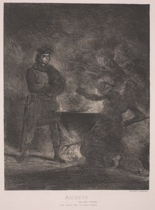 Macbeth (etsaus) tekijältä Ferdinand Victor Eugene Delacroix