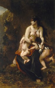 Medea Raivoissaan Medea tekijältä Ferdinand Victor Eugene Delacroix