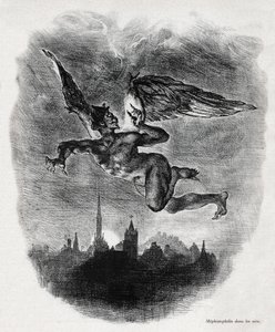 Mefistofeles tekijältä Ferdinand Victor Eugene Delacroix