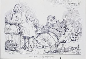 Tetuánin muulinkuljettajat, 1833 tekijältä Ferdinand Victor Eugene Delacroix