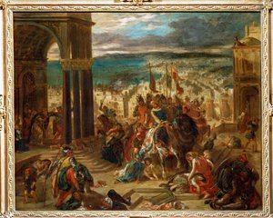 Konstantinopolin valtaaminen ristiretkeläisten toimesta ... tekijältä Ferdinand Victor Eugene Delacroix