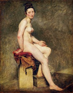 Istuva alaston, Mademoiselle Rose (öljy kankaalle)