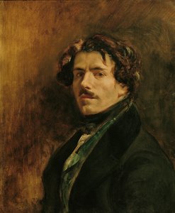 Omakuva, n. 1837 (öljy kankaalle) tekijältä Ferdinand Victor Eugene Delacroix