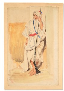 Pysyvä arabi (kynä-akvarelli ja guassi paperille) tekijältä Ferdinand Victor Eugene Delacroix