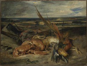 Asetelma hummerin kanssa, 1827. tekijältä Ferdinand Victor Eugene Delacroix