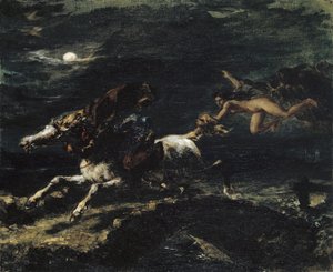 Tam O’Shanter, noidat takaa-ajoina, 1849 tekijältä Ferdinand Victor Eugene Delacroix