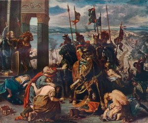 Ristiretkeläisten tulo Konstantinopoliin, 1840, 1911 tekijältä Ferdinand Victor Eugene Delacroix