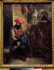 Eugene Delacroixin (1798-1863) turkkilainen satulamaalaus 1825 su. 0,41x0,33 m. tekijältä Ferdinand Victor Eugene Delacroix