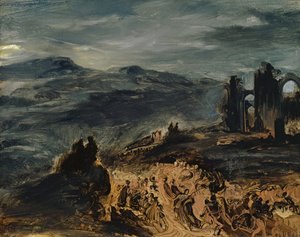 Noitien sapatti, 1831-33 tekijältä Ferdinand Victor Eugene Delacroix