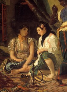 Algerin naiset heidän Detail-asunnossaan. Eugene Delacroixin maalaus tekijältä Ferdinand Victor Eugene Delacroix