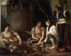 Algerin naiset asunnossaan tekijältä Ferdinand Victor Eugene Delacroix