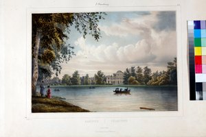 Yelaginin palatsi (palais Elaguine) Pietarissa par Perrot, Ferdinand Victor (1808-1841) tekijältä Ferdinand Victor Perrot
