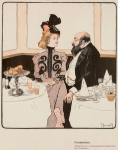 Lehdistön vapaus. / Tiedätkö mitä! Olette hyvä kana, herra syyttäjä! tekijältä Ferdinand von Reznicek