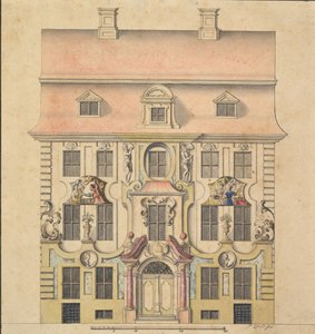Julkisivun arkkitehtisuunnittelu, 1739-69. tekijältä Ferenc Speth