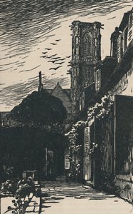 Nevers - Katedraalin torni, 1919 tekijältä Fernand Chalandre