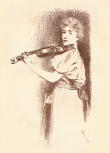 Viulisti, 1898 tekijältä Fernand Khnopff