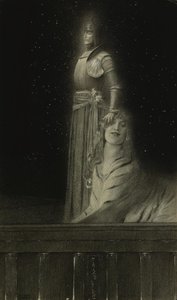 Avec Verhaeren: Ange With Verhaeren: An Angel, 1889. tekijältä Fernand Khnopff