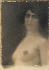 Mustat hiukset, 1914 tekijältä Fernand Khnopff