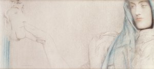 Study for The Secret, n. 1902 tekijältä Fernand Khnopff