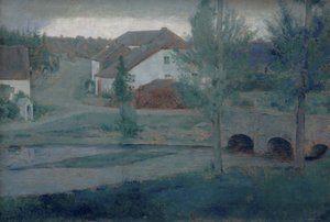 Kylän sisäänkäynti, 1885. tekijältä Fernand Khnopff