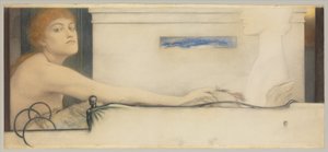 Uhri, 1891 tekijältä Fernand Khnopff