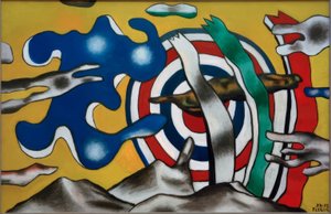 Das Flugzeug am Himmel von Fernand Leger
