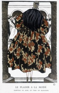 Bianchinin iltatakki - Fernand Simeonin (1884-1928) kuvitus "Gazette du bon ton" -lehdessä tekijältä Fernand Siméon