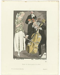 Gazette du Bon Ton, 1920 - nro 9, pl. 66: O Maitre el Relicario / illallismekko, jossa on nauha (otsikko esineessä)