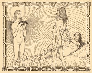 Ikuinen morsian, levy 2, portfoliosta "Lebenszeichen", pub. 1908 Berliinissä, kirjoittanut Fritz Heyder Verlag