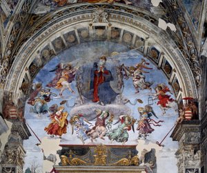 Neitsyt yksityiskohdan oletus. Filipino Lipin (1457-1504) fresko 1488-1492 Rooma, kirkko Santa Maria sopra Minerva, kappeli Carafa Italia
