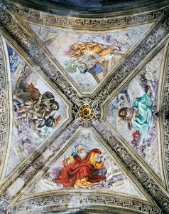 Filippino Lipin (1457-1504) freskot kupolissa, Strozzi-kappeli. Santa Maria Novellan kirkko, Firenze. Italia