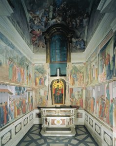 Italia, Firenze, Santa Maria del Carmine kirkko, Brancaccin kappeli tekijältä Filippino Lippi
