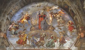 Neitsyt taivaaseenastuminen, Carafa-kappeli, Santa Maria sopra Minerva, Rooma, 1488-93 tekijältä Filippino Lippi