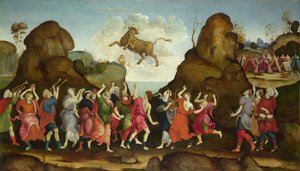 Egyptin härkäjumalan palvonta, Apis, n. 1500 tekijältä Filippino, Lippi