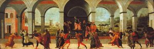 Tres escenes de la història de Virgínia (oli sobre taula) finlandès tekijältä Filippino Lippi