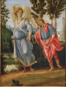 Tobias enkelin kanssa tekijältä Filippino Lippi