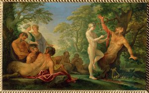 Le supplice de Marsyas - Marsyasin rangaistus, Kupari ... tekijältä Filippo (circle of) Lauri