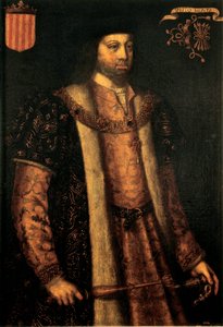 Katolisen Aragonian kuninkaan Ferdinand II:n (1479-1516) muotokuva tekijältä Filippo Ariosto