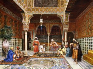 Asesepät Alhambran palatsissa Granadassa, 1878