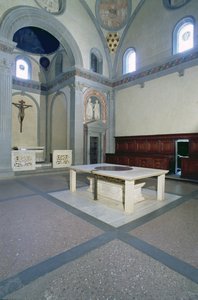 Näkymä sisäpihalle, rakennettu n.1420-29 tekijältä Filippo Brunelleschi