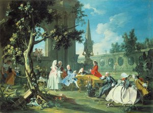 Konsertti puutarhassa, noin 1750